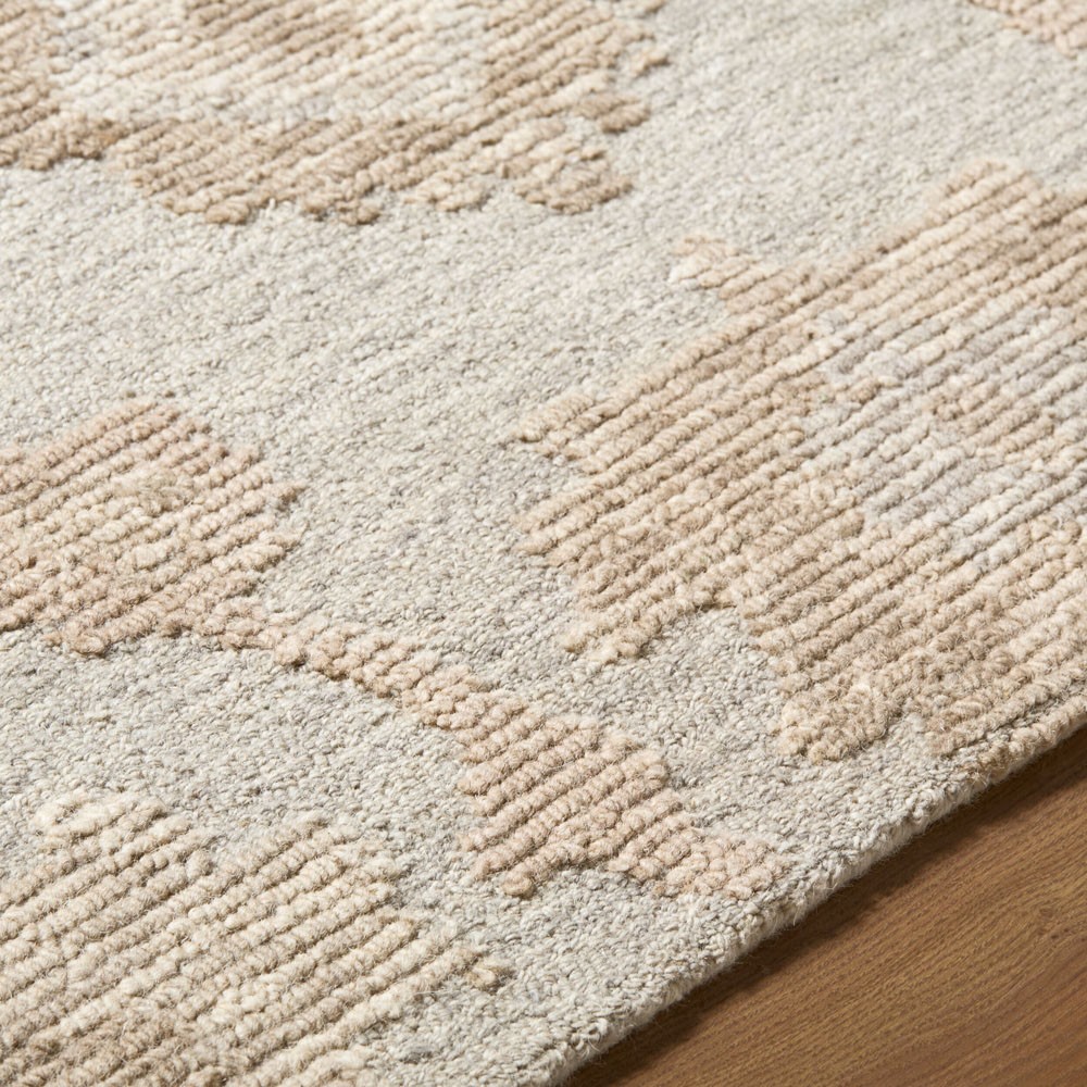 Ammon Updated Traditional Blue Wool Oushak Patterned Rug - 5'x7'6"|