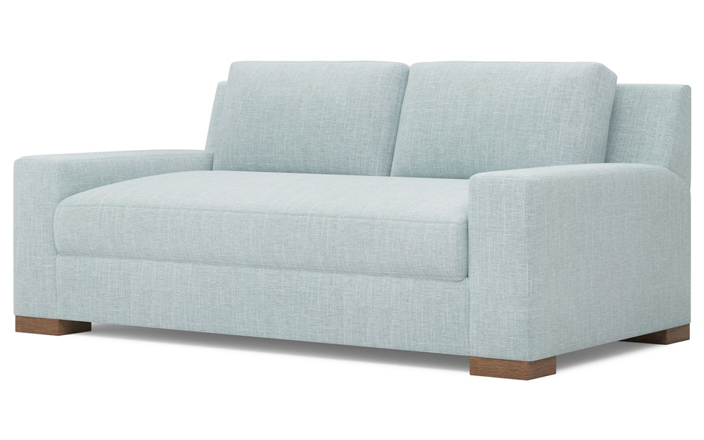 Henri Cocoa Leather Loveseat - 72"|