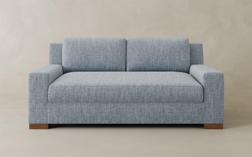 Henri Cocoa Leather Loveseat - 72"|