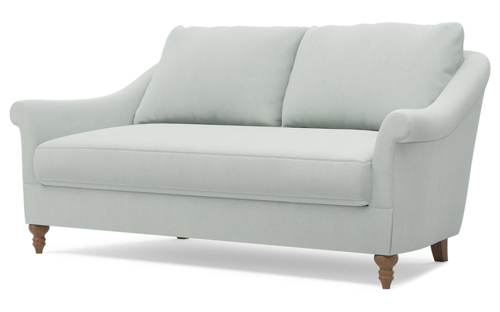 Amelie Cocoa Leather Loveseat - 72"|