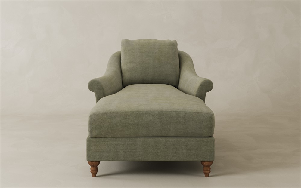 Amelie Cocoa Leather Chaise|