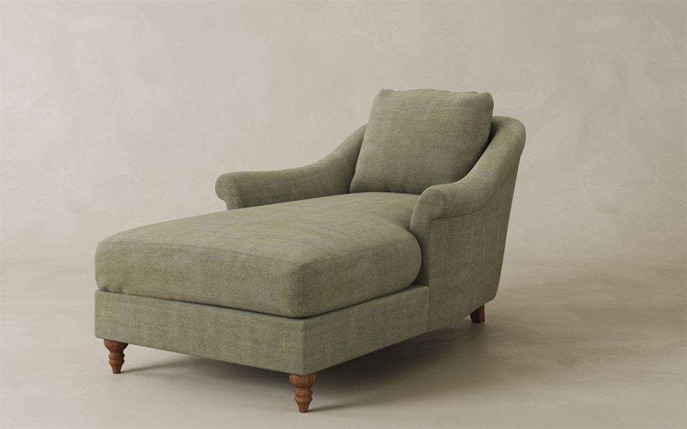 Amelie Sable Leather Chaise|