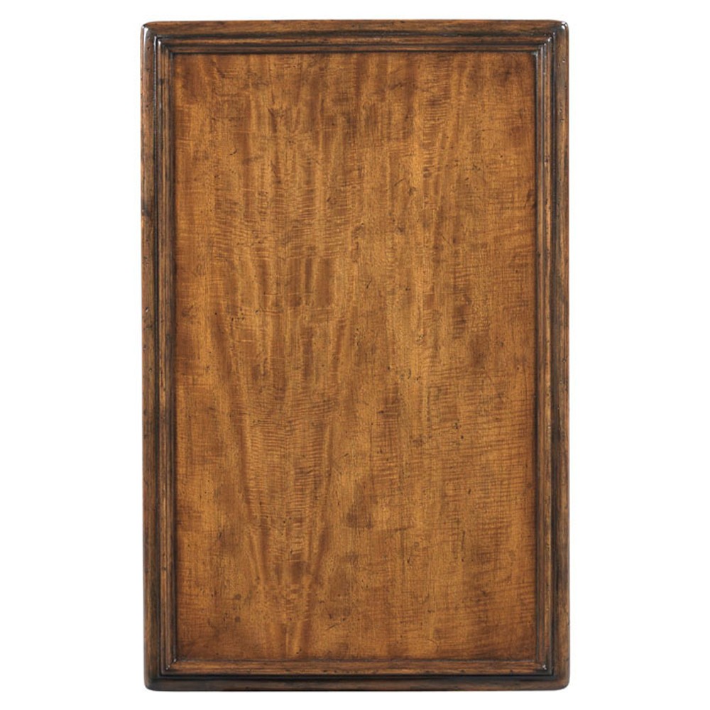 Linwood Updated Traditional Brown Wood Rectangular Drink Table|