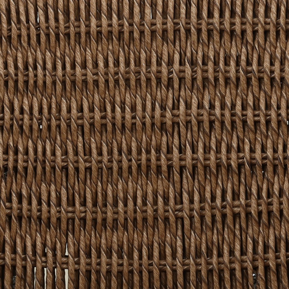 Armande Coastal Beach Brown Woven Wicker Teak Outdoor Dining Arm Chair|