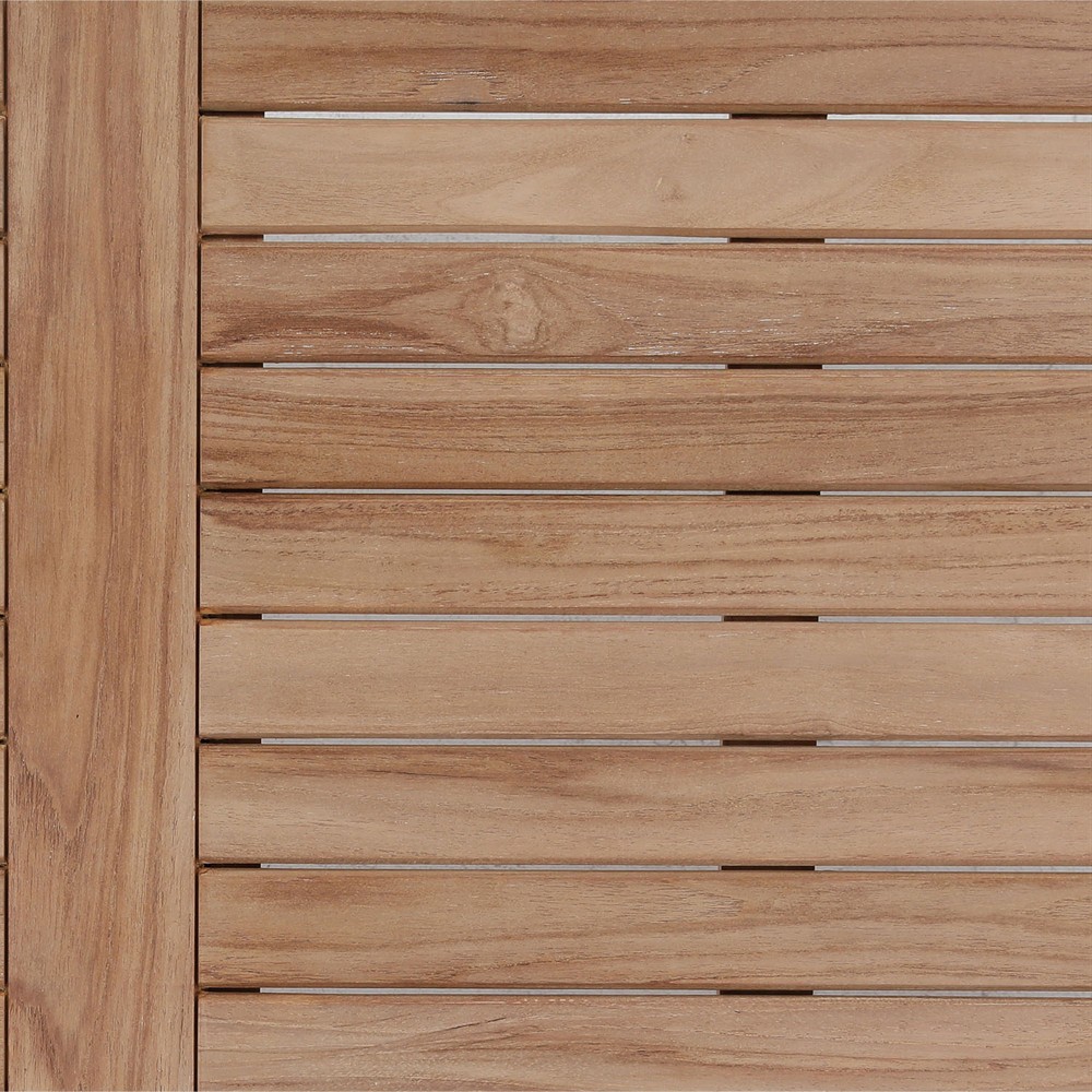 Clotaire Coastal Beach Natural Teak Rectangular Outdoor Dining Table - 71"|