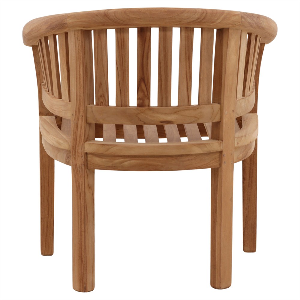 Zelinda Coastal Beach Natural Teak Outdoor Arm Chair|
