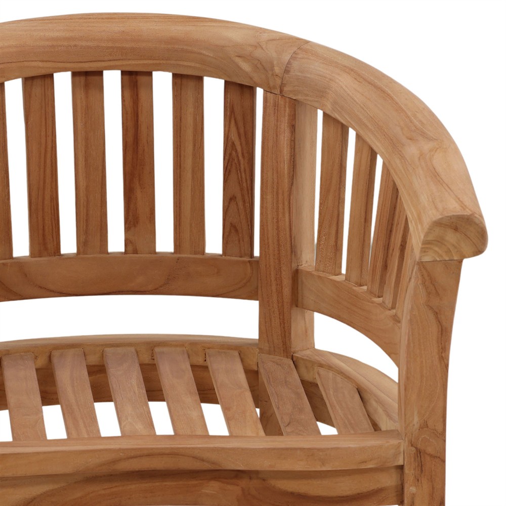 Zelinda Coastal Beach Natural Teak Outdoor Arm Chair|