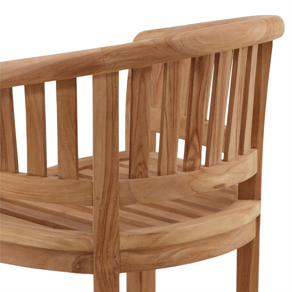 Zelinda Coastal Beach Natural Teak Outdoor Arm Chair|