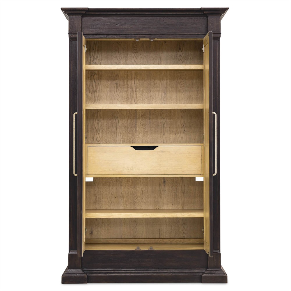 Siena Updated Traditional Dark Brown Oak Wardrobe|