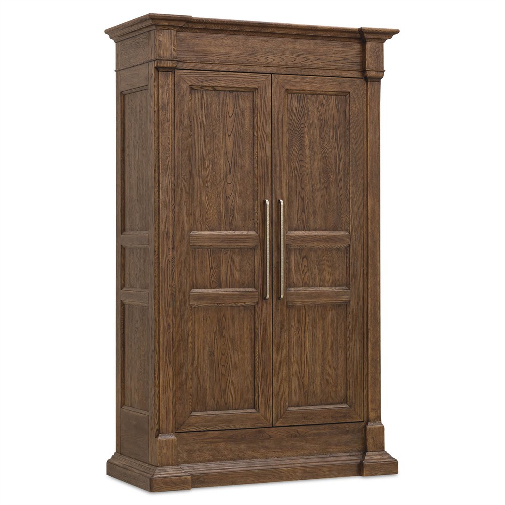Siena Updated Traditional Brown Oak Wood Wardrobe|