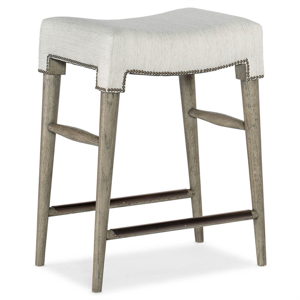 Luca French Country Cream Performance Grey Oak Counter Stool|