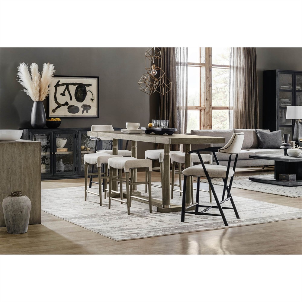 Luca French Country Cream Performance Grey Oak Counter Stool|