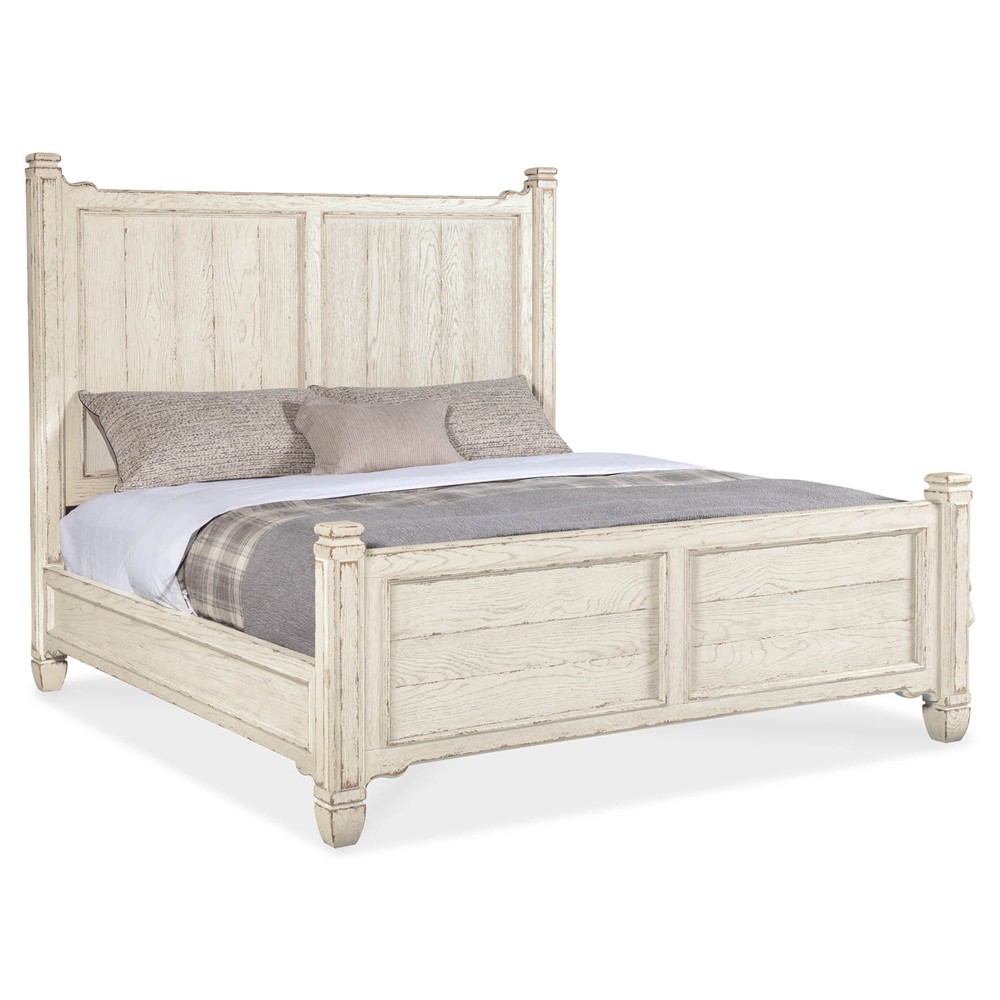 Asher French Country Cream Oak Bed - Queen|