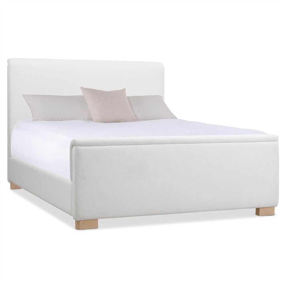 Roman Modern Classic Cream Upholstered Bed - Queen|