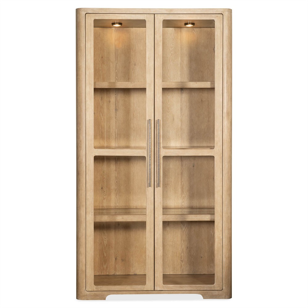 Nigel Coastal Beach Light Oak Display Cabinet|