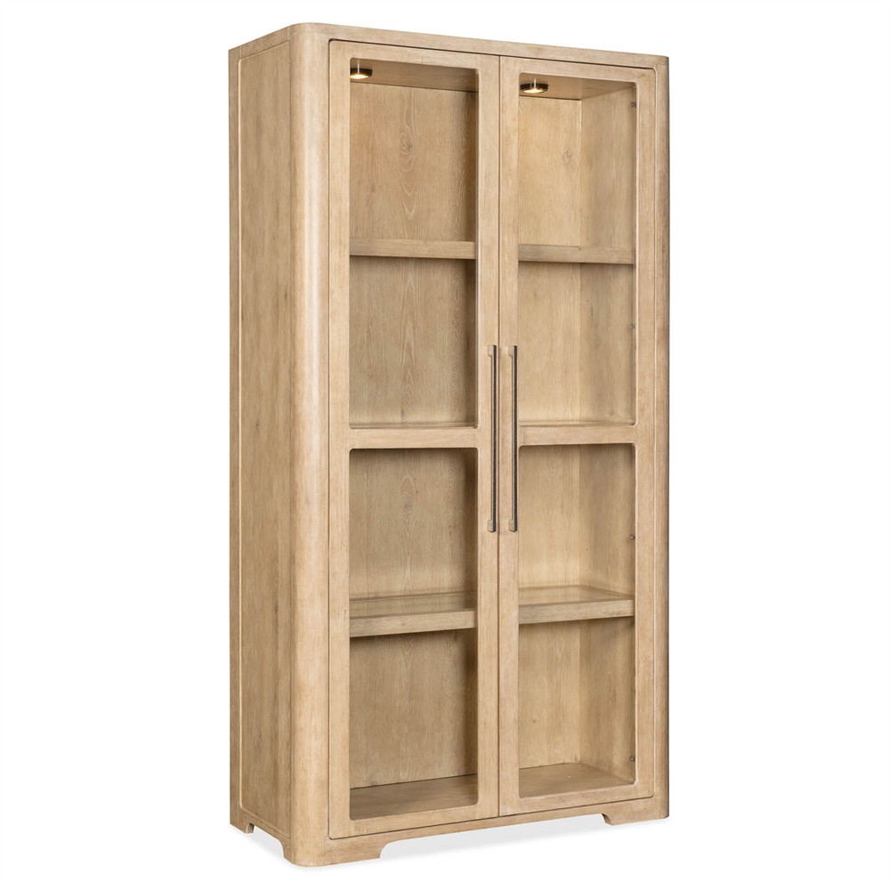 Nigel Coastal Beach Light Oak Display Cabinet|