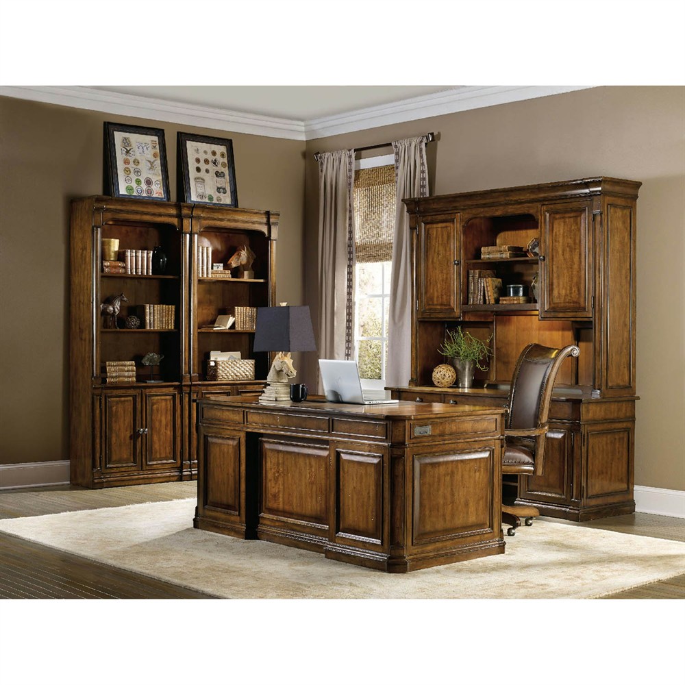 Talia Updated Traditional Dark Brown Alder Wood Bookcase|