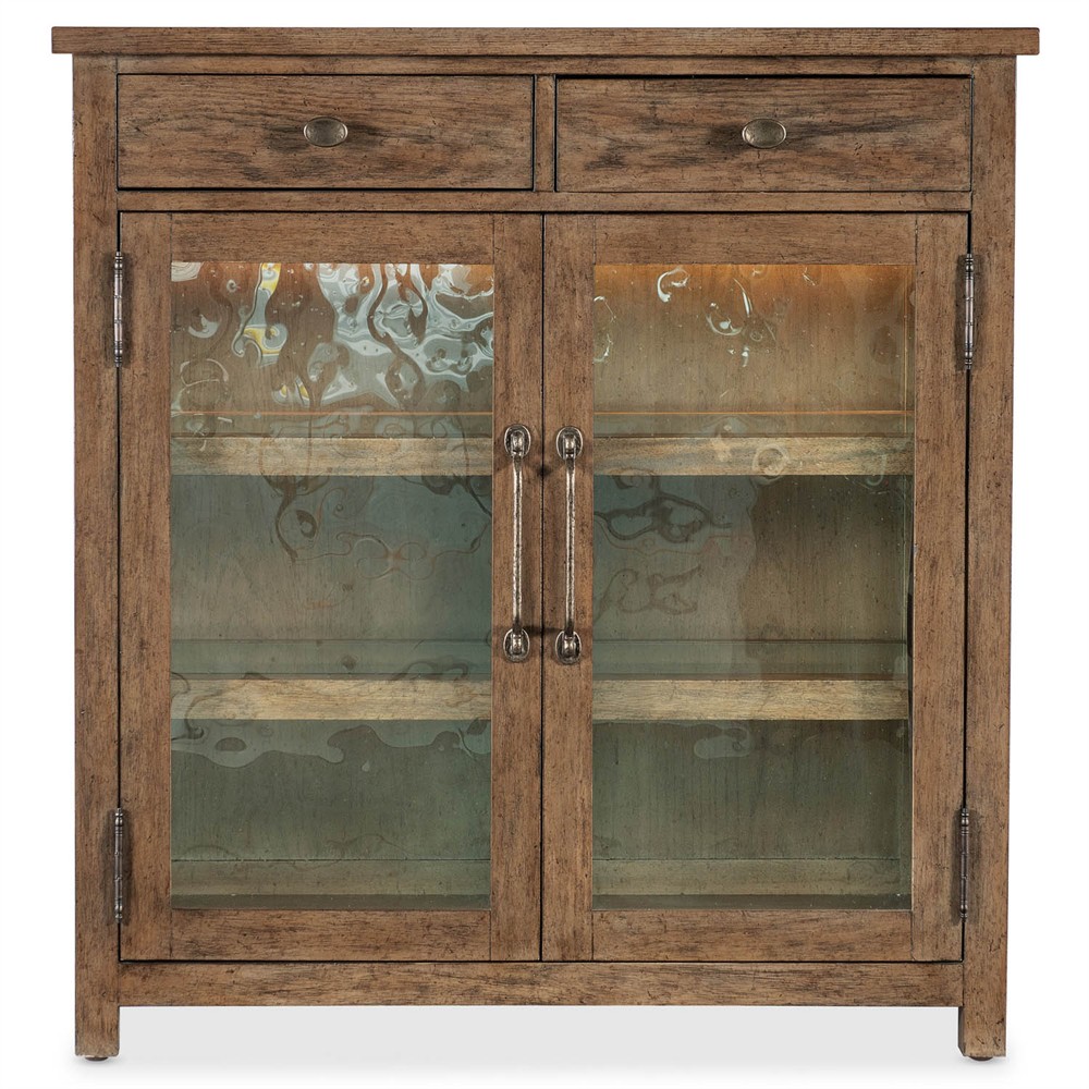 Asher Updated Traditional Brown Oak Wood Cabinet|