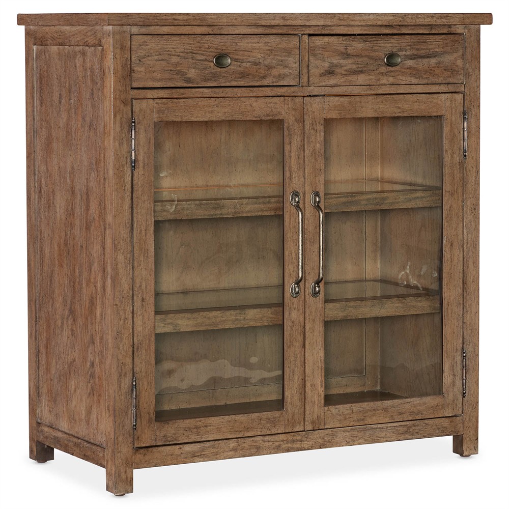 Asher Updated Traditional Brown Oak Wood Cabinet|