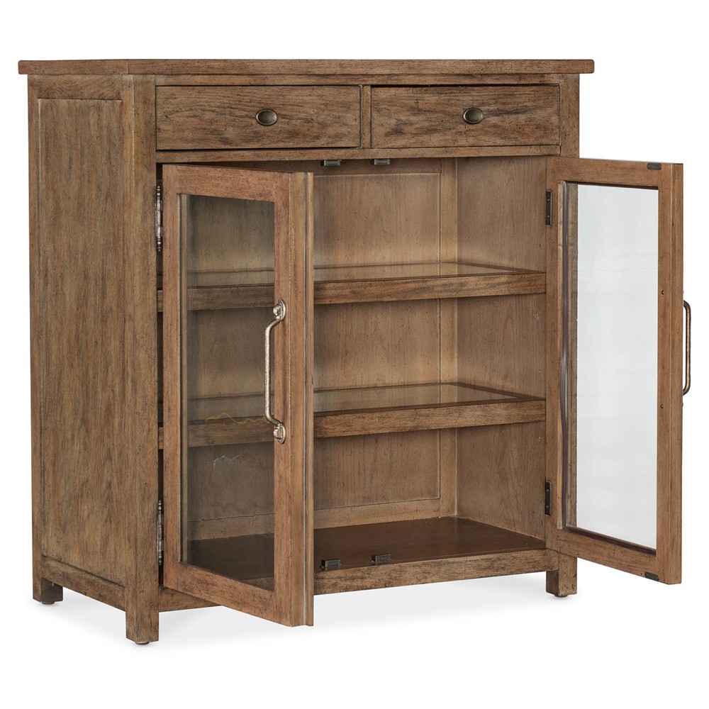 Asher Updated Traditional Brown Oak Wood Cabinet|