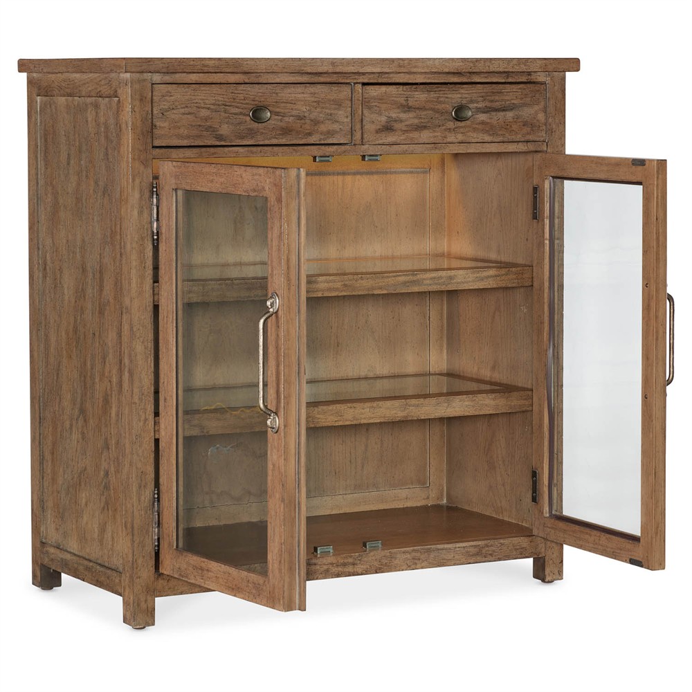 Asher Updated Traditional Brown Oak Wood Cabinet|