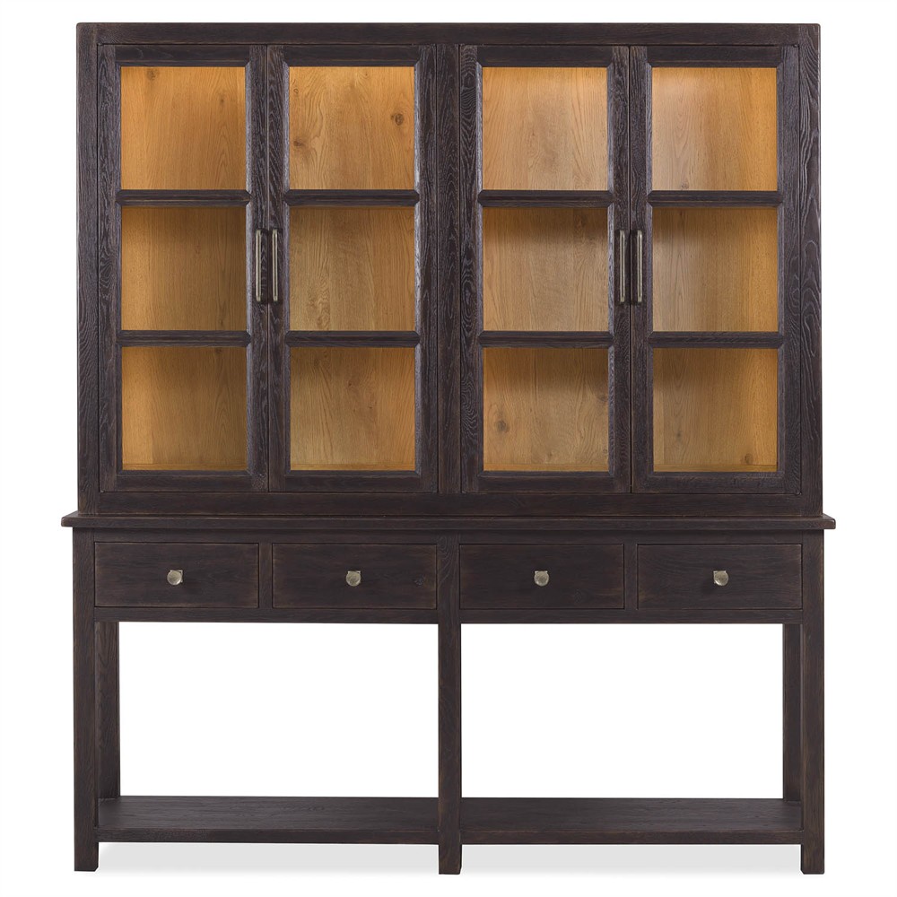 Siena Rustic Lodge Dark Brown Oak Dining Hutch|