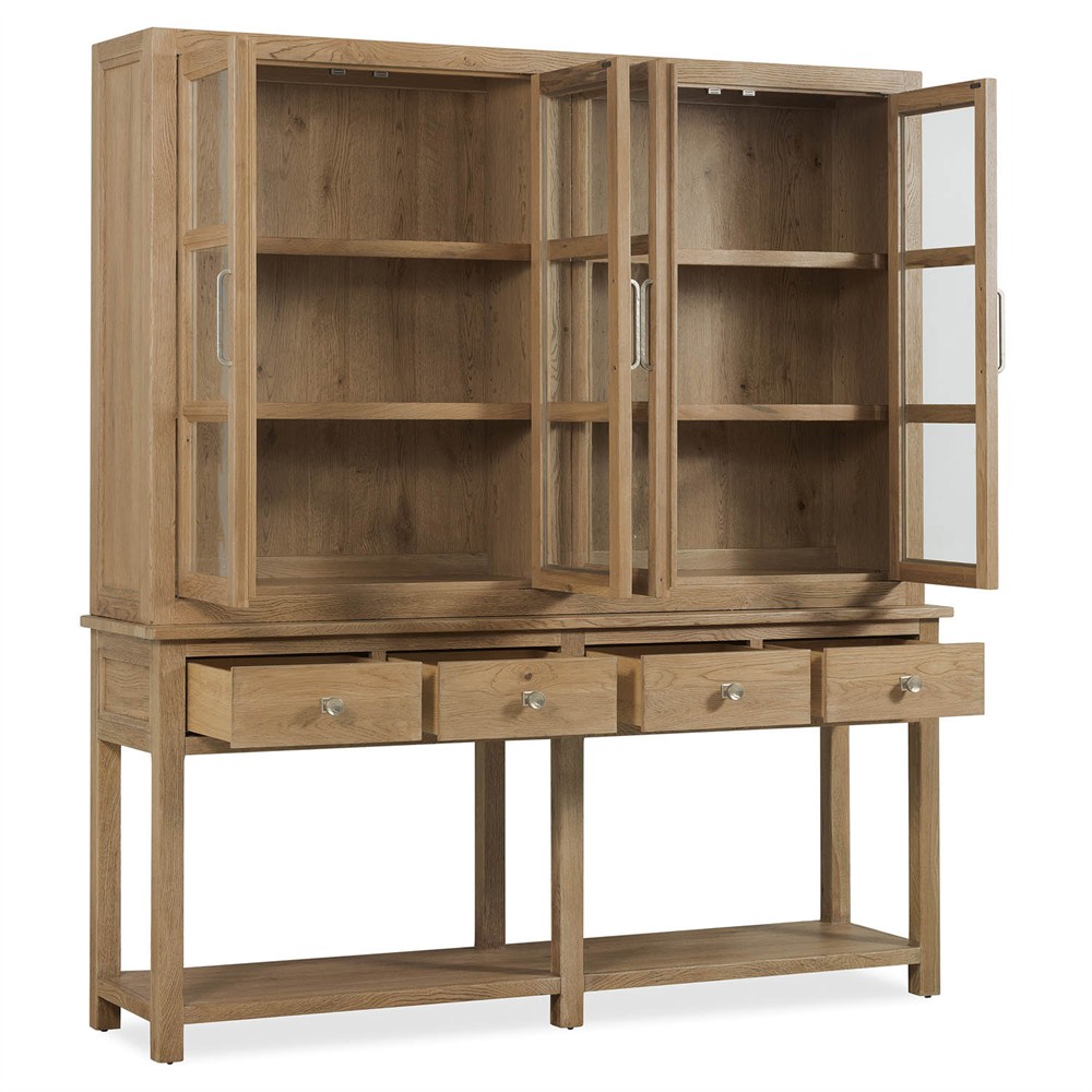 Siena Rustic Lodge Light Brown Oak Dining Hutch|