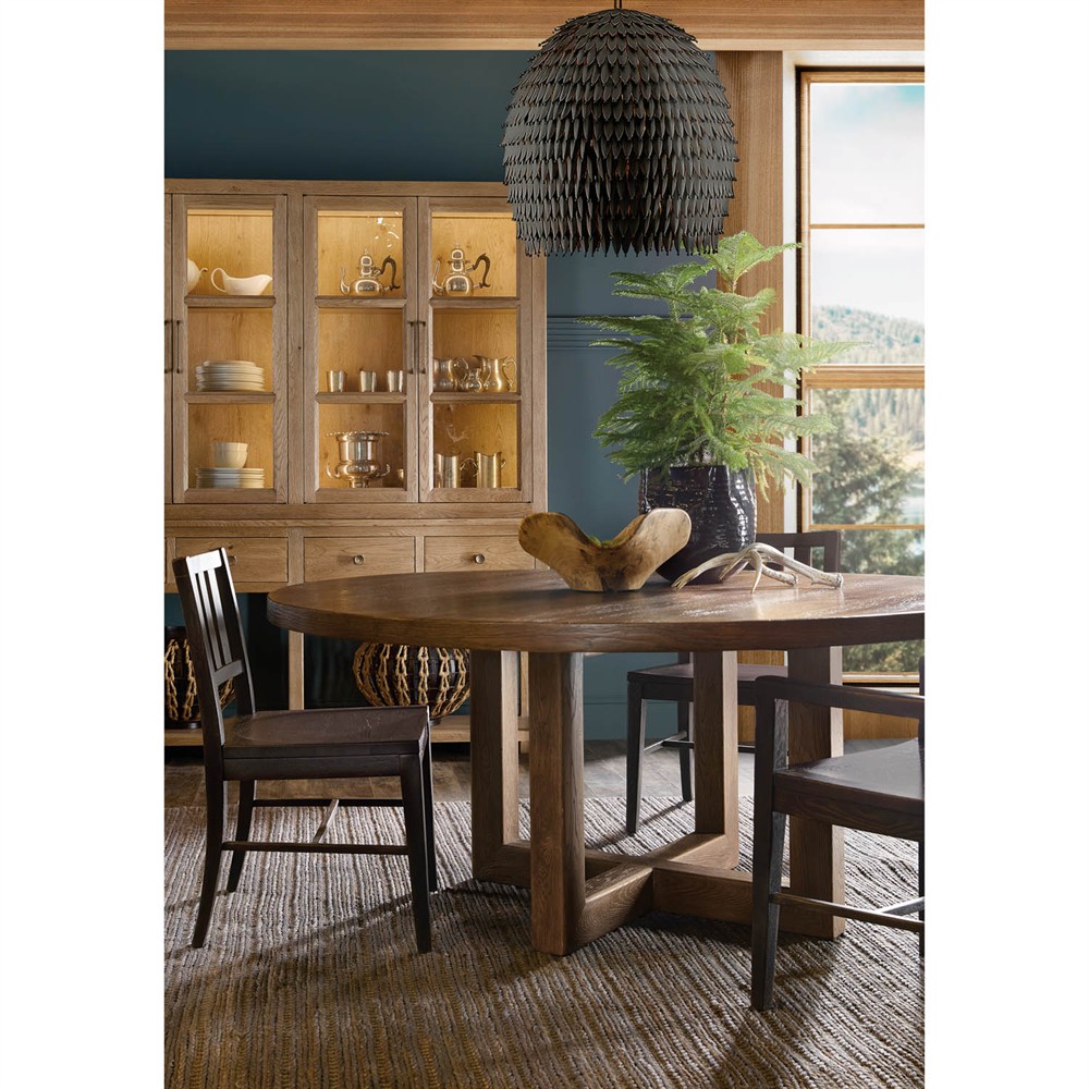 Siena Rustic Lodge Light Brown Oak Dining Hutch|