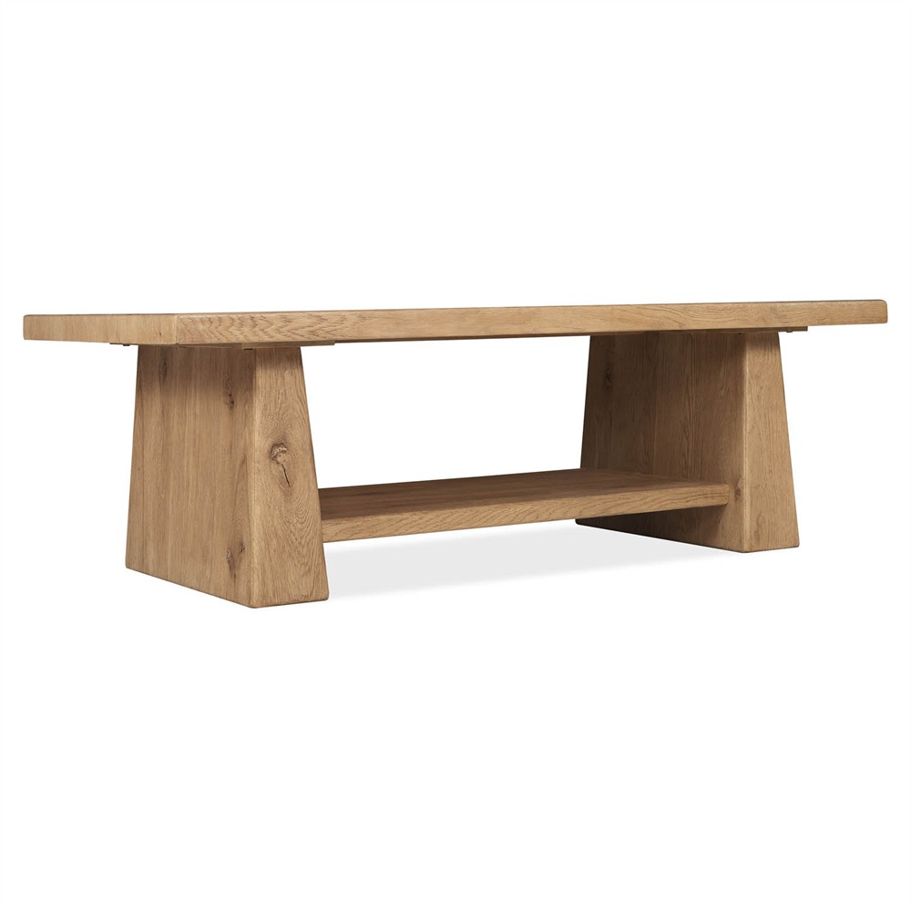 Siena Rustic Lodge Light Brown Oak Rectangular Coffee Table|