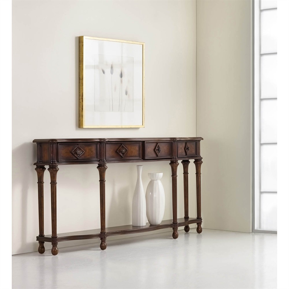 Holly Updated Traditional Cherry Wood Console Table|