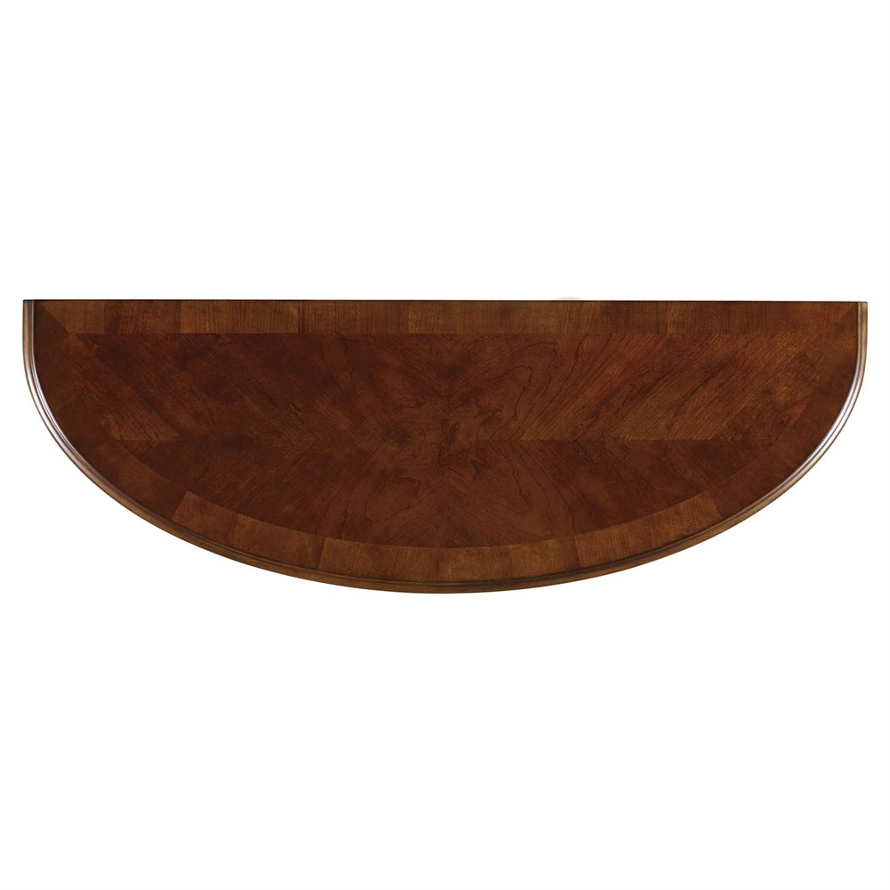 Haven Updated Traditional Cherry Wood Demilune Console Table|