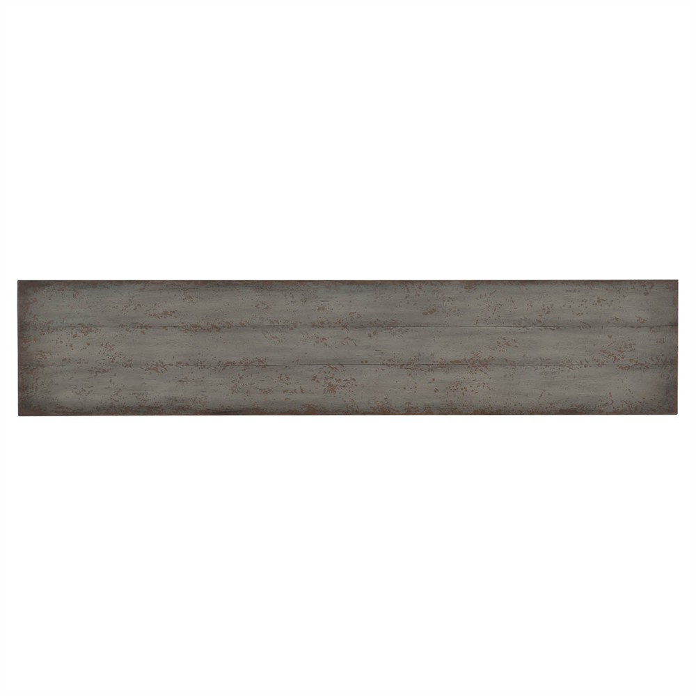 Harvey Updated Traditional Grey Distressed Maple Wood Console Table|