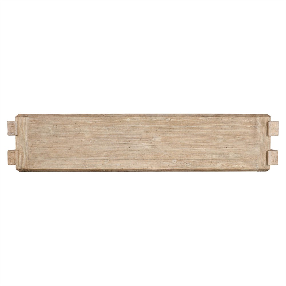 Brianne Coastal Beach Light Natural Acacia Wood Console Table|