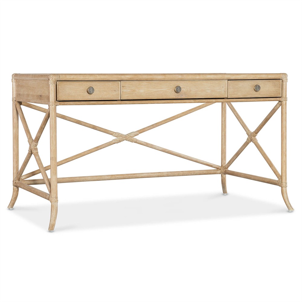 Nigel Coastal Beach Light Oak Writing Desk|