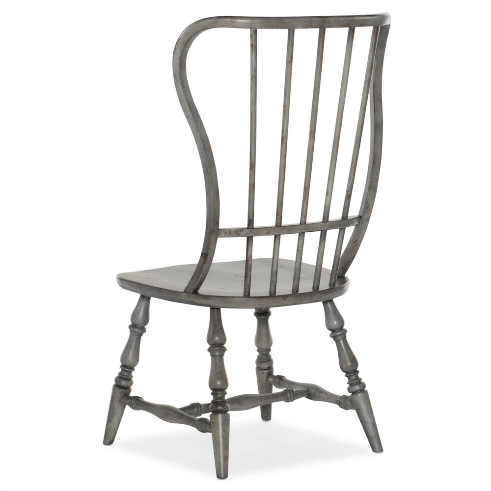 Bella Updated Traditional Grey Wood Windsor Dining Chair|