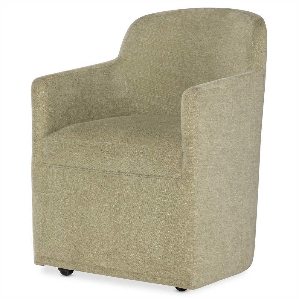Adrienne Modern Classic Sage Green Performance Dining Arm Chair|