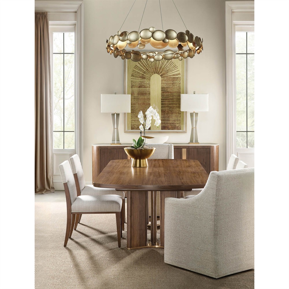 Selene Modern Classic Cream Linen Dining Arm Chair|