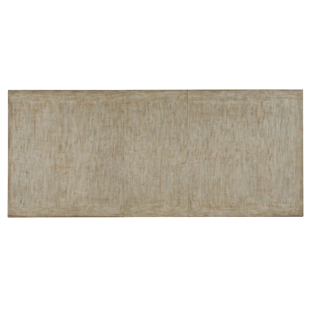 Remy French Country Brown Oak Wood Rectangle Extendable Dining Table - 80-124"|