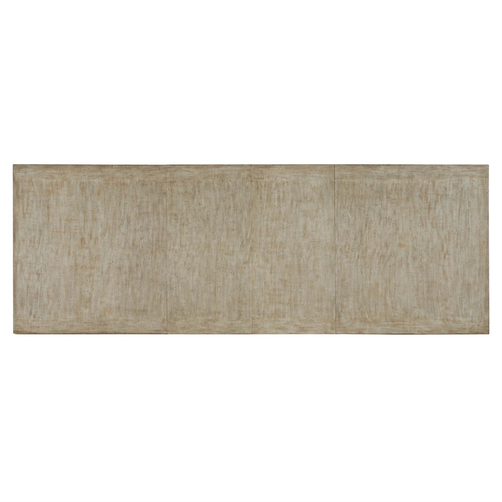 Remy French Country Brown Oak Wood Rectangle Extendable Dining Table - 80-124"|