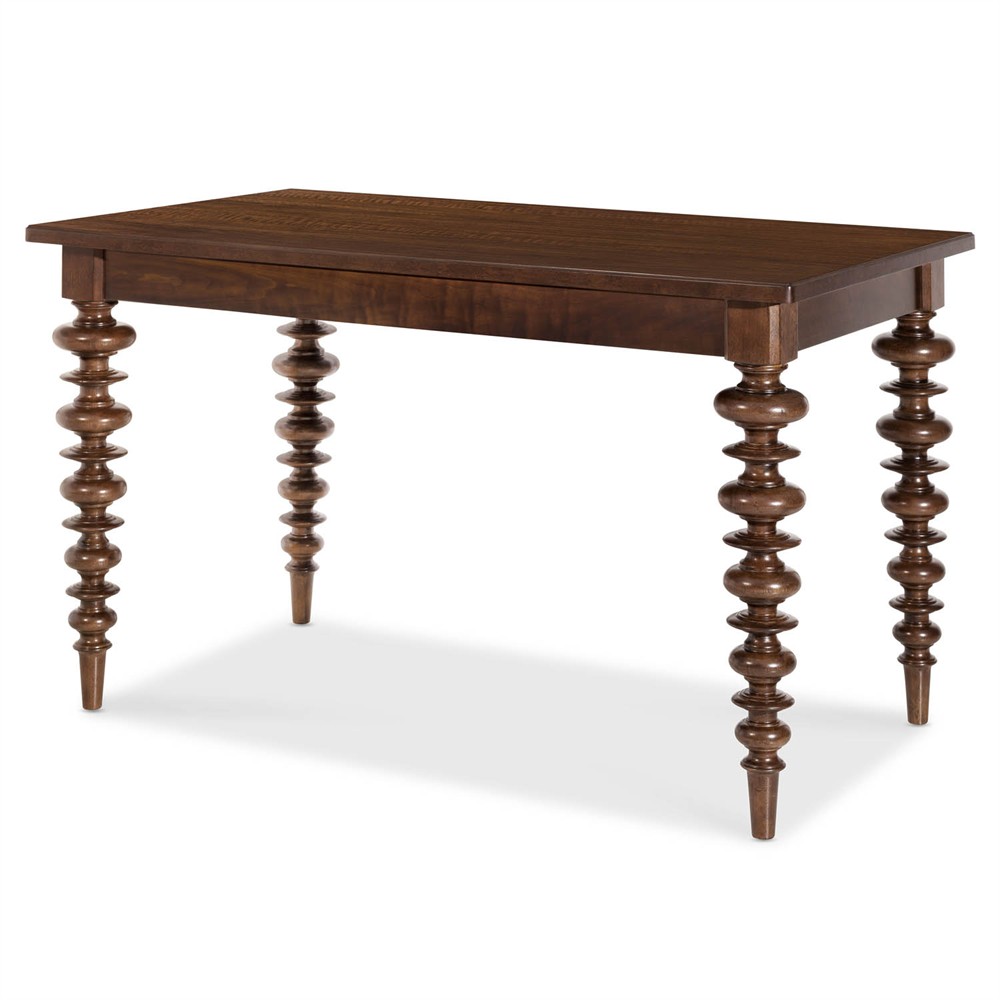 Alaine Updated Traditional Dark Brown Wood Rectangular Counter Table - 60"|