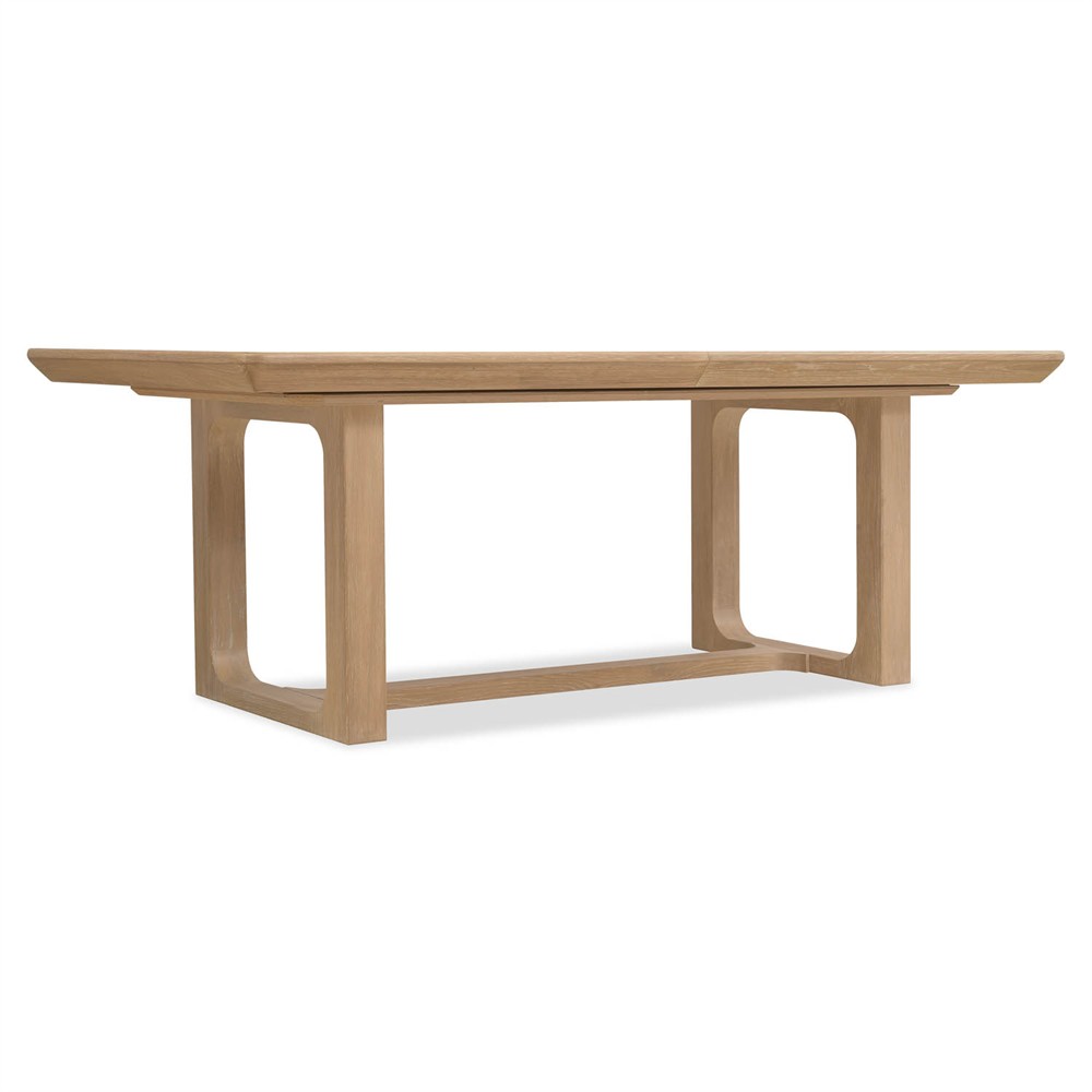 Roman Modern Light Brown Oak Rectangular Extendable Dining Table - 81-121"|