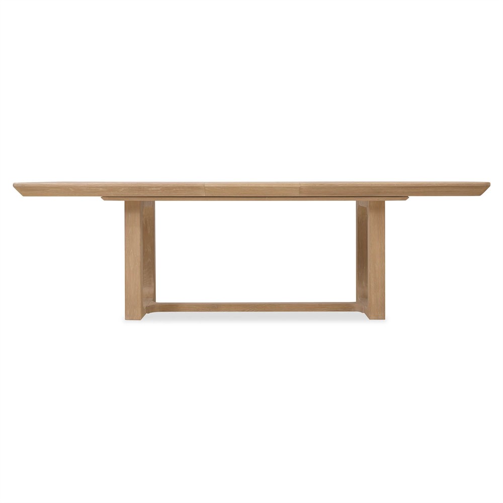 Roman Modern Light Brown Oak Rectangular Extendable Dining Table - 81-121"|