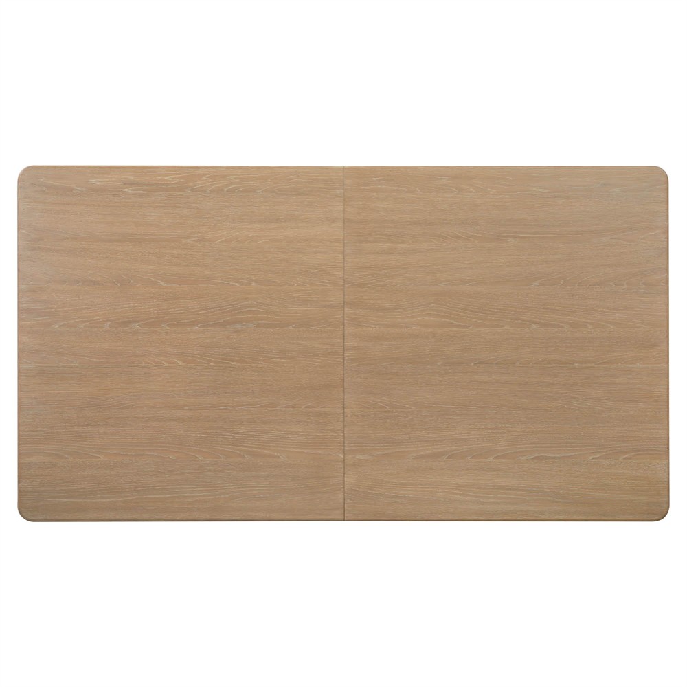 Roman Modern Light Brown Oak Rectangular Extendable Dining Table - 81-121"|