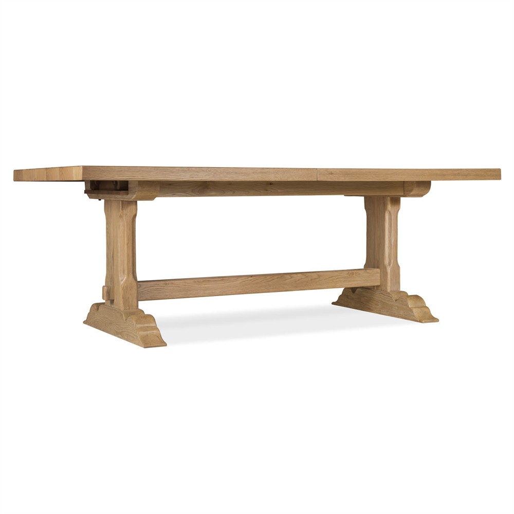 Siena Updated Traditional Light Brown Oak Rectangular Extendable Dining Table - 86-126"|