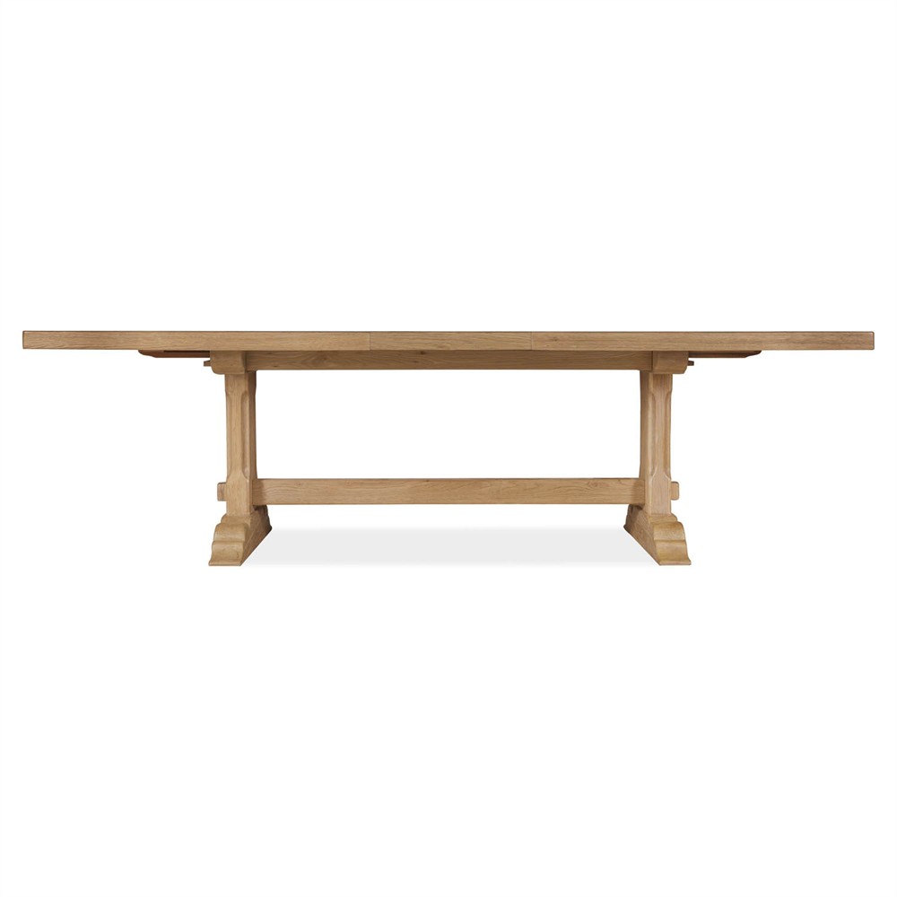 Siena Updated Traditional Light Brown Oak Rectangular Extendable Dining Table - 86-126"|