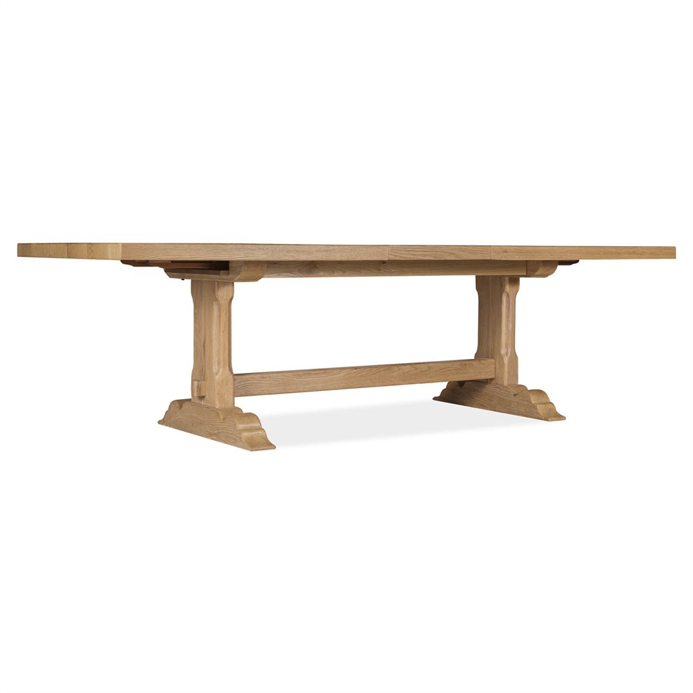 Siena Updated Traditional Light Brown Oak Rectangular Extendable Dining Table - 86-126"|