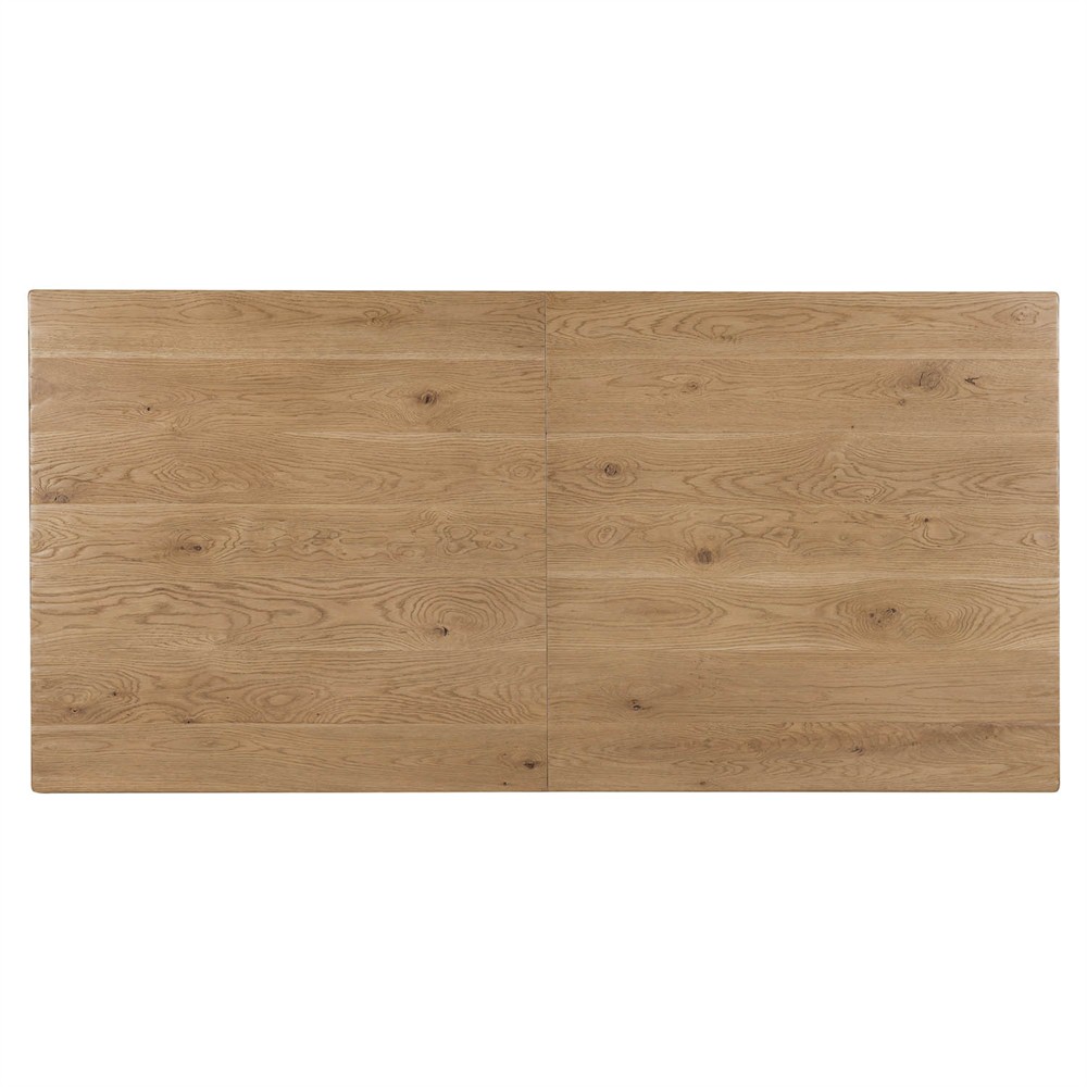 Siena Updated Traditional Light Brown Oak Rectangular Extendable Dining Table - 86-126"|