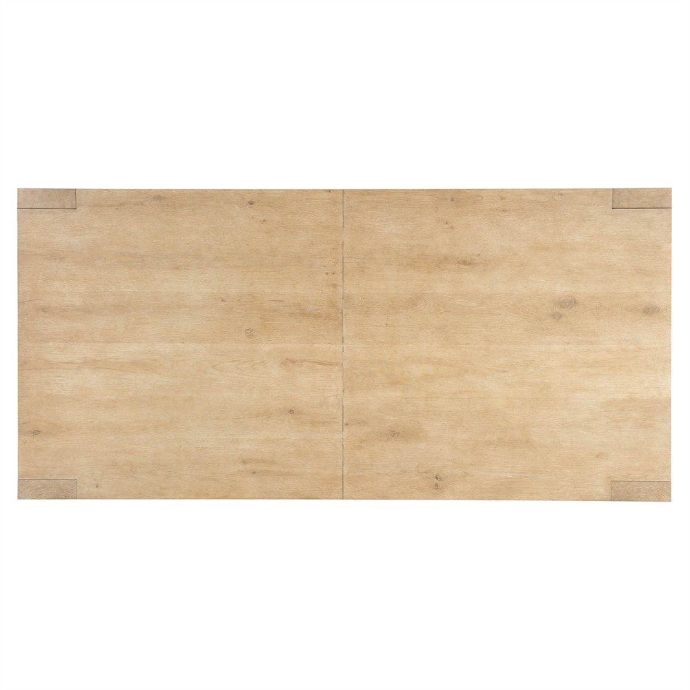 Nigel Coastal Beach Light Oak Rectangular Nigel Dining Table - 88-110"|