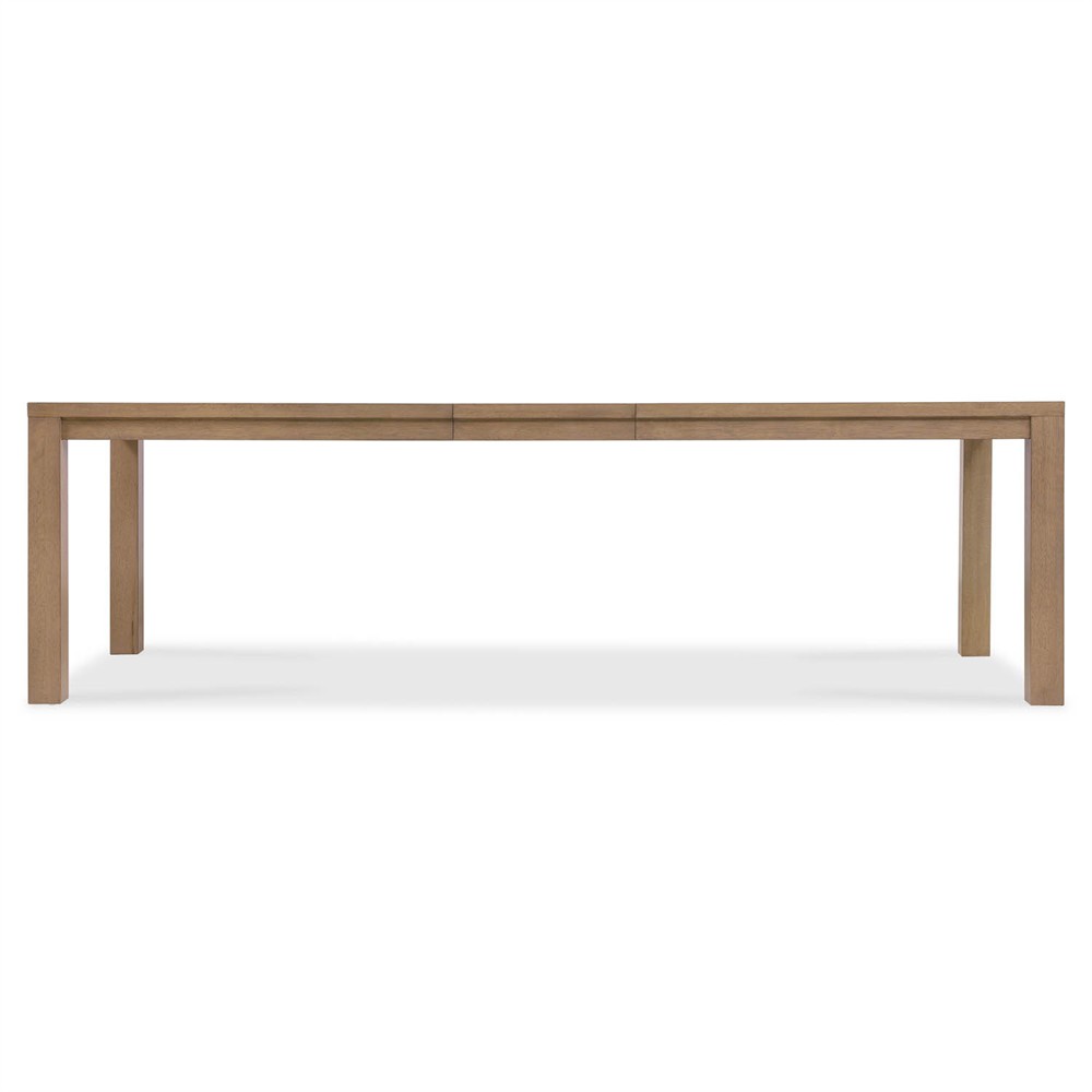 Amleto Modern Classic Brown Oak Rectangular Extendable Dining Table - 84-102"|