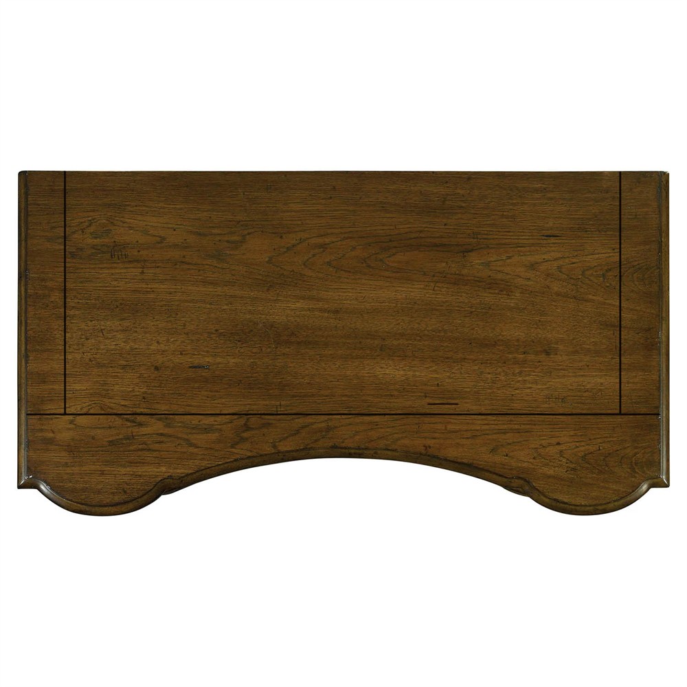 Alban Updated Traditional Dark Brown Pecan Wood Bachelor Chest|